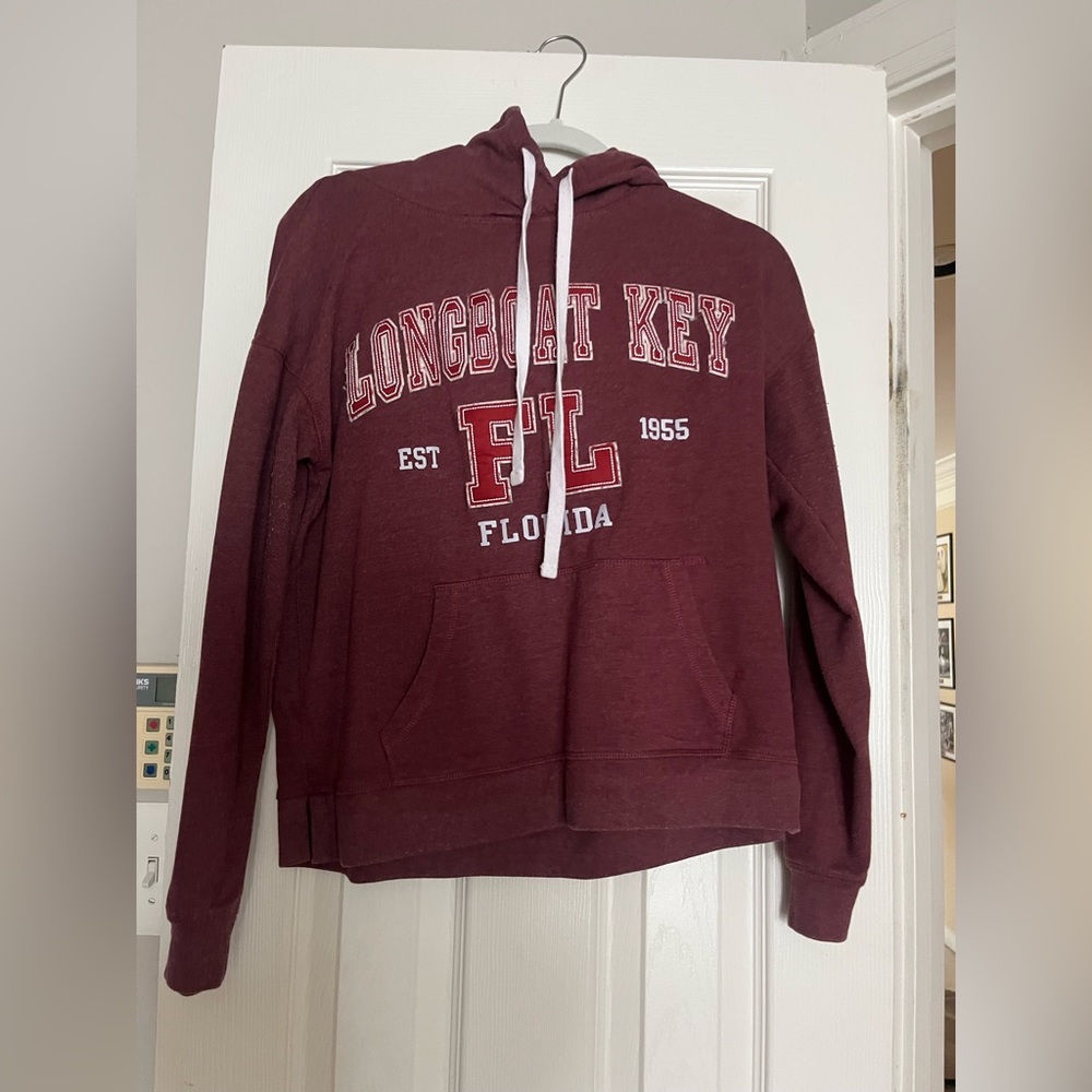 Maroon longboat key hoodie